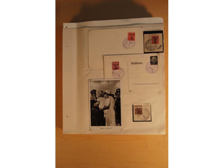 1938, umfangreiche, meist gestempelte und ungebrauchte Sammlung inkl. vielen Briefstücken, dabei bessere und kpl. Ausgaben, E