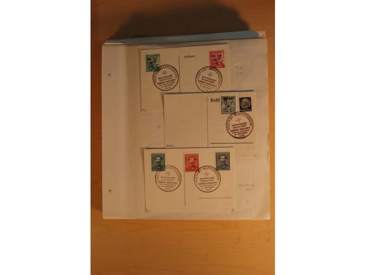 1938, umfangreiche, meist gestempelte und ungebrauchte Sammlung inkl. vielen Briefstücken, dabei bessere und kpl. Ausgaben, E