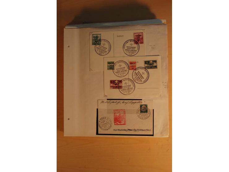 1938, umfangreiche, meist gestempelte und ungebrauchte Sammlung inkl. vielen Briefstücken, dabei bessere und kpl. Ausgaben, E