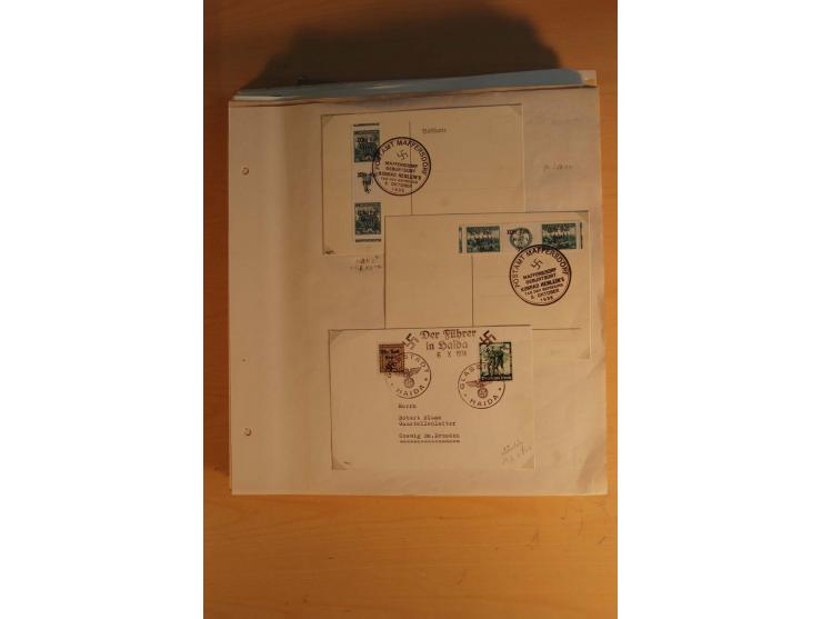 1938, umfangreiche, meist gestempelte und ungebrauchte Sammlung inkl. vielen Briefstücken, dabei bessere und kpl. Ausgaben, E