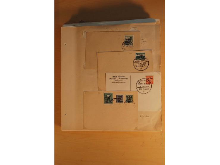 1938, umfangreiche, meist gestempelte und ungebrauchte Sammlung inkl. vielen Briefstücken, dabei bessere und kpl. Ausgaben, E