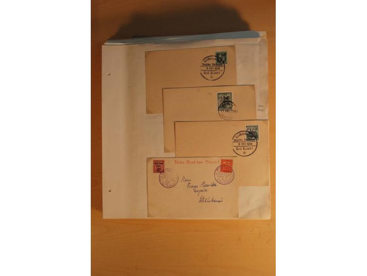 1938, umfangreiche, meist gestempelte und ungebrauchte Sammlung inkl. vielen Briefstücken, dabei bessere und kpl. Ausgaben, E