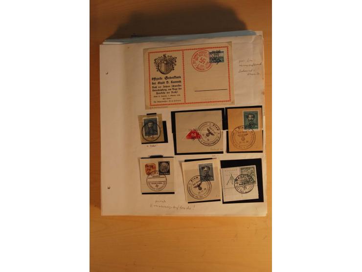 1938, umfangreiche, meist gestempelte und ungebrauchte Sammlung inkl. vielen Briefstücken, dabei bessere und kpl. Ausgaben, E