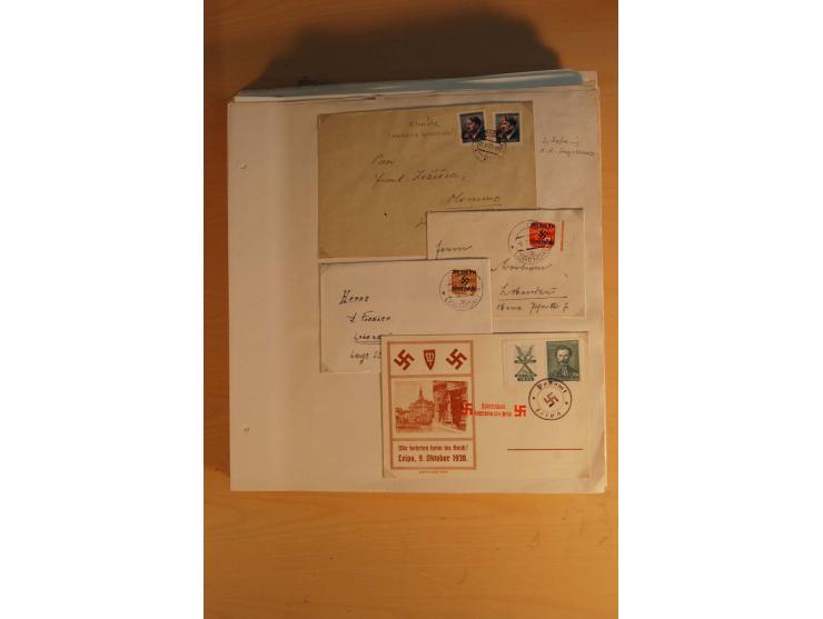 1938, umfangreiche, meist gestempelte und ungebrauchte Sammlung inkl. vielen Briefstücken, dabei bessere und kpl. Ausgaben, E