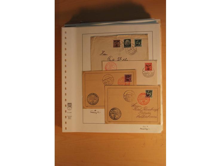 1938, umfangreiche, meist gestempelte und ungebrauchte Sammlung inkl. vielen Briefstücken, dabei bessere und kpl. Ausgaben, E