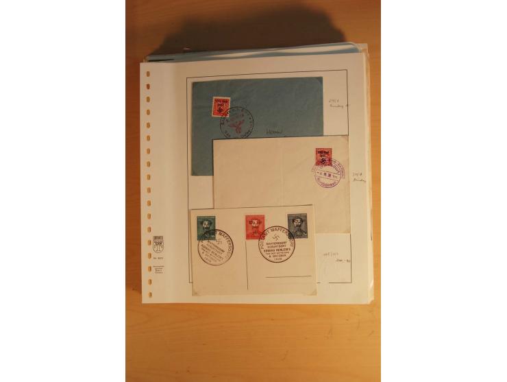 1938, umfangreiche, meist gestempelte und ungebrauchte Sammlung inkl. vielen Briefstücken, dabei bessere und kpl. Ausgaben, E