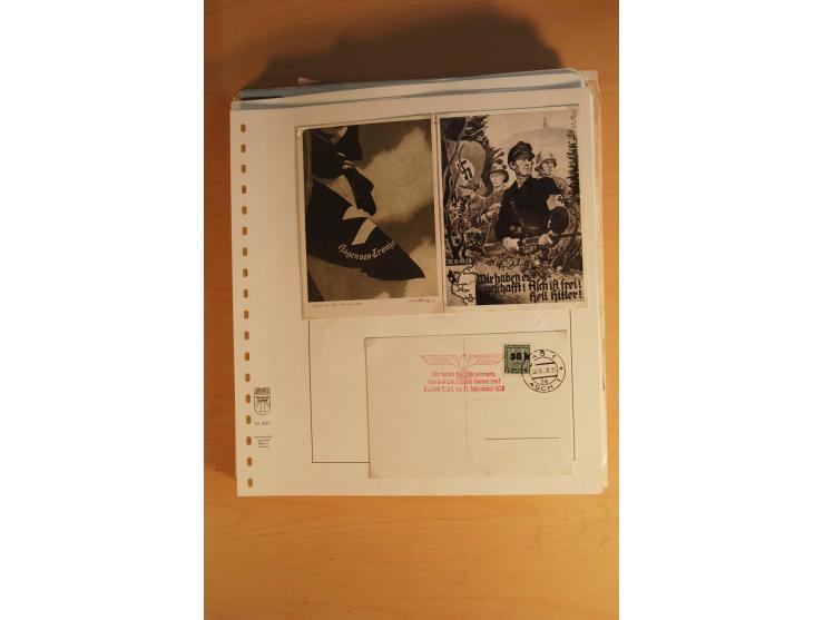 1938, umfangreiche, meist gestempelte und ungebrauchte Sammlung inkl. vielen Briefstücken, dabei bessere und kpl. Ausgaben, E