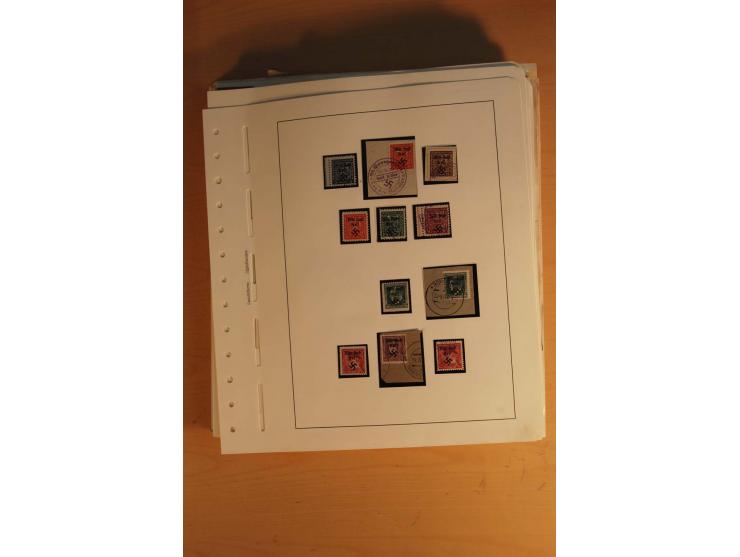 1938, umfangreiche, meist gestempelte und ungebrauchte Sammlung inkl. vielen Briefstücken, dabei bessere und kpl. Ausgaben, E