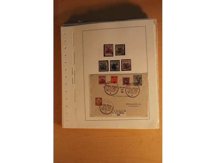 1938, umfangreiche, meist gestempelte und ungebrauchte Sammlung inkl. vielen Briefstücken, dabei bessere und kpl. Ausgaben, E