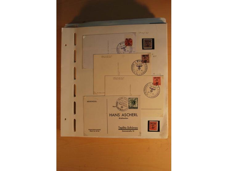 1938, umfangreiche, meist gestempelte und ungebrauchte Sammlung inkl. vielen Briefstücken, dabei bessere und kpl. Ausgaben, E