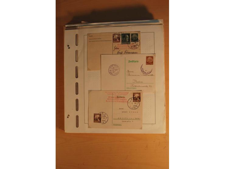 1938, umfangreiche, meist gestempelte und ungebrauchte Sammlung inkl. vielen Briefstücken, dabei bessere und kpl. Ausgaben, E