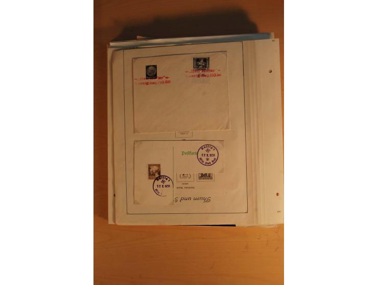 1938, umfangreiche, meist gestempelte und ungebrauchte Sammlung inkl. vielen Briefstücken, dabei bessere und kpl. Ausgaben, E