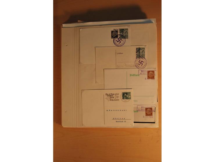 1938, umfangreiche, meist gestempelte und ungebrauchte Sammlung inkl. vielen Briefstücken, dabei bessere und kpl. Ausgaben, E