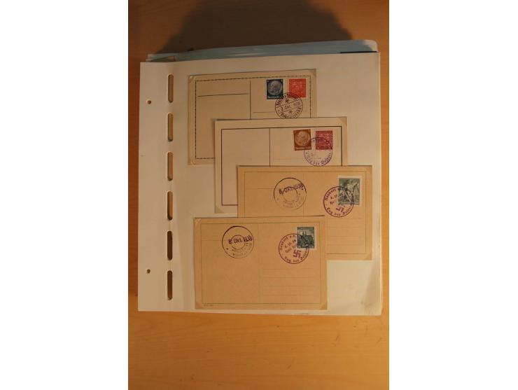 1938, umfangreiche, meist gestempelte und ungebrauchte Sammlung inkl. vielen Briefstücken, dabei bessere und kpl. Ausgaben, E