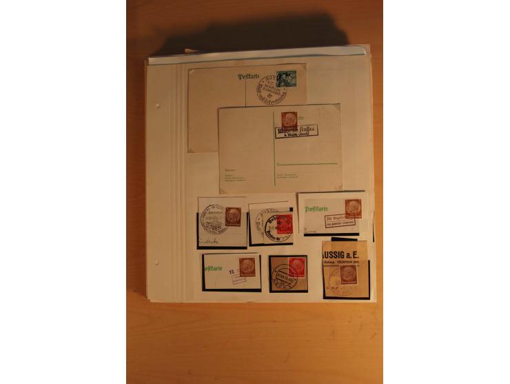 1938, umfangreiche, meist gestempelte und ungebrauchte Sammlung inkl. vielen Briefstücken, dabei bessere und kpl. Ausgaben, E