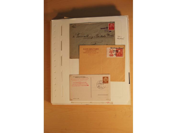 1938, umfangreiche, meist gestempelte und ungebrauchte Sammlung inkl. vielen Briefstücken, dabei bessere und kpl. Ausgaben, E