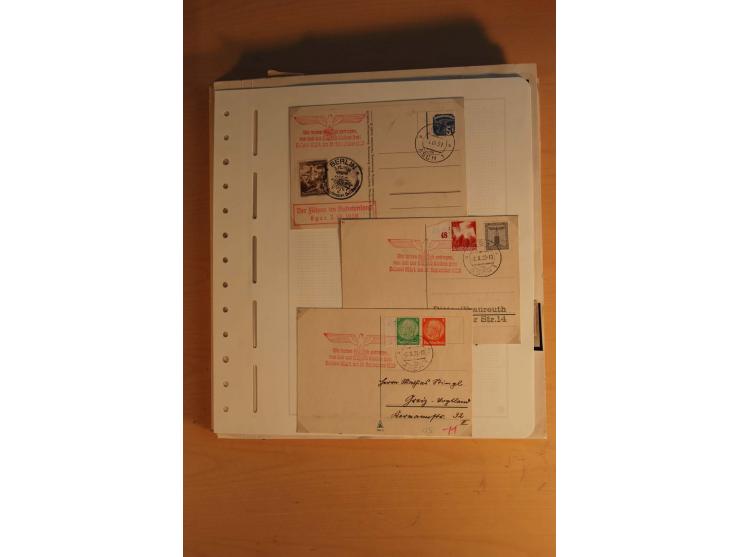 1938, umfangreiche, meist gestempelte und ungebrauchte Sammlung inkl. vielen Briefstücken, dabei bessere und kpl. Ausgaben, E