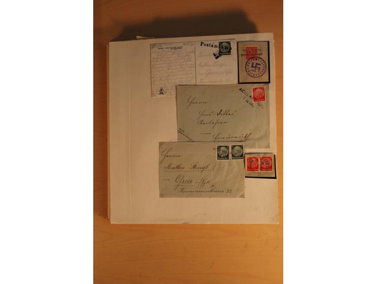 1938, umfangreiche, meist gestempelte und ungebrauchte Sammlung inkl. vielen Briefstücken, dabei bessere und kpl. Ausgaben, E