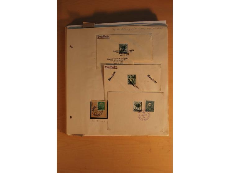 1938, umfangreiche, meist gestempelte und ungebrauchte Sammlung inkl. vielen Briefstücken, dabei bessere und kpl. Ausgaben, E
