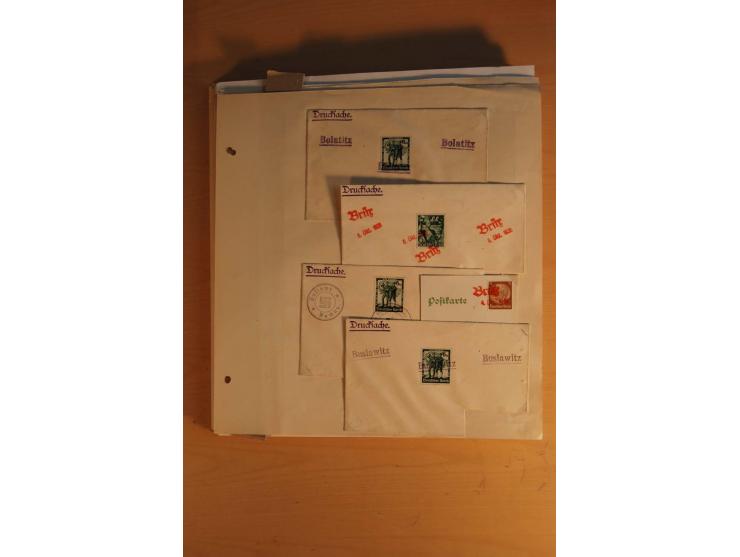 1938, umfangreiche, meist gestempelte und ungebrauchte Sammlung inkl. vielen Briefstücken, dabei bessere und kpl. Ausgaben, E