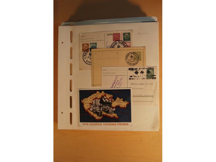 1938, umfangreiche, meist gestempelte und ungebrauchte Sammlung inkl. vielen Briefstücken, dabei bessere und kpl. Ausgaben, E
