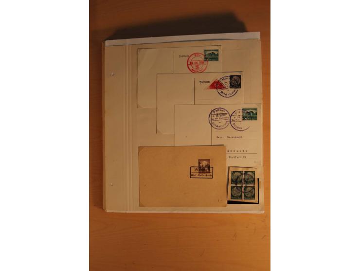 1938, umfangreiche, meist gestempelte und ungebrauchte Sammlung inkl. vielen Briefstücken, dabei bessere und kpl. Ausgaben, E