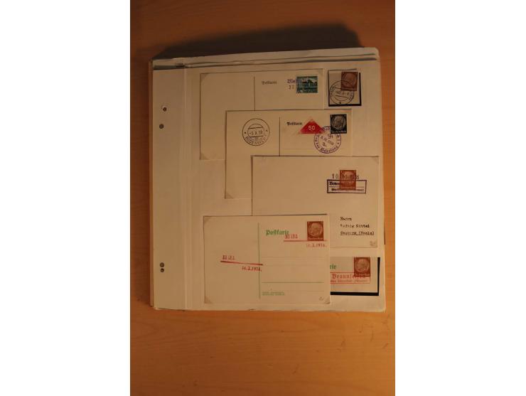 1938, umfangreiche, meist gestempelte und ungebrauchte Sammlung inkl. vielen Briefstücken, dabei bessere und kpl. Ausgaben, E