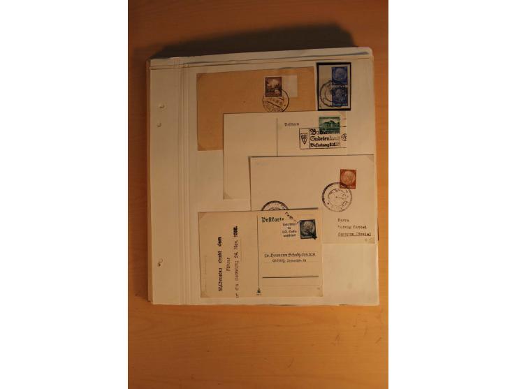 1938, umfangreiche, meist gestempelte und ungebrauchte Sammlung inkl. vielen Briefstücken, dabei bessere und kpl. Ausgaben, E