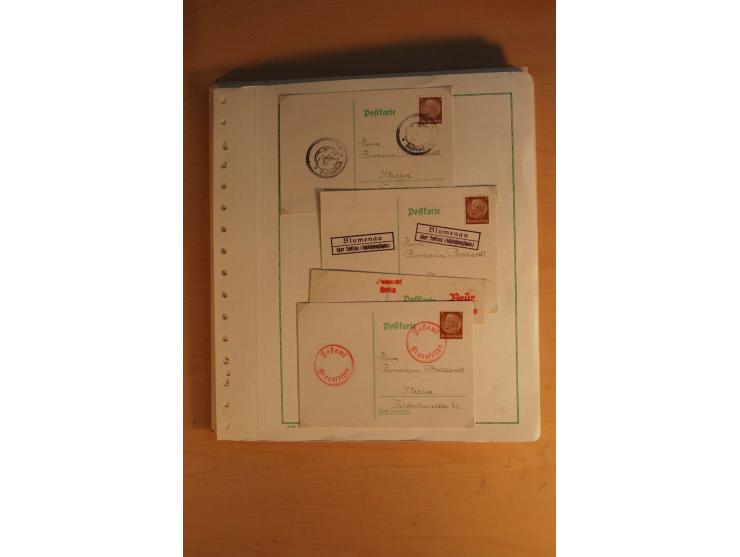 1938, umfangreiche, meist gestempelte und ungebrauchte Sammlung inkl. vielen Briefstücken, dabei bessere und kpl. Ausgaben, E