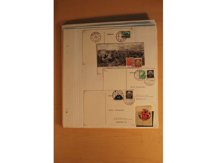 1938, umfangreiche, meist gestempelte und ungebrauchte Sammlung inkl. vielen Briefstücken, dabei bessere und kpl. Ausgaben, E