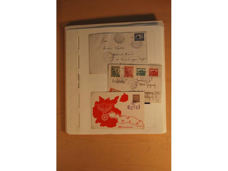 1938, umfangreiche, meist gestempelte und ungebrauchte Sammlung inkl. vielen Briefstücken, dabei bessere und kpl. Ausgaben, E