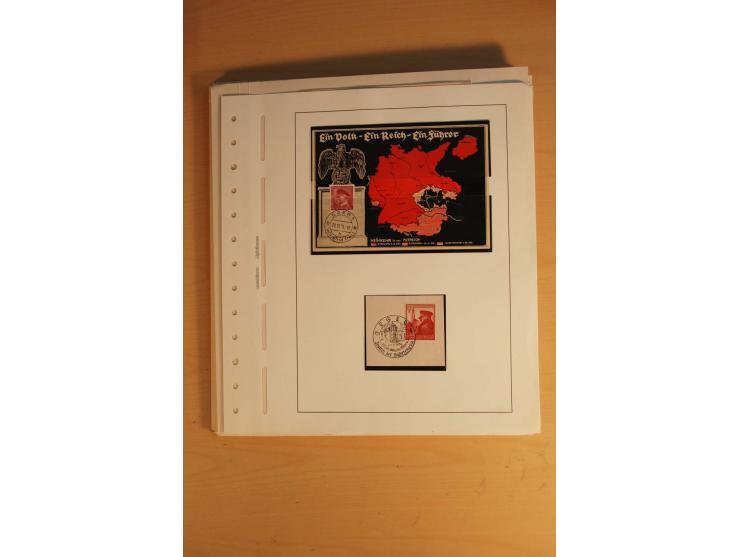 1938, umfangreiche, meist gestempelte und ungebrauchte Sammlung inkl. vielen Briefstücken, dabei bessere und kpl. Ausgaben, E