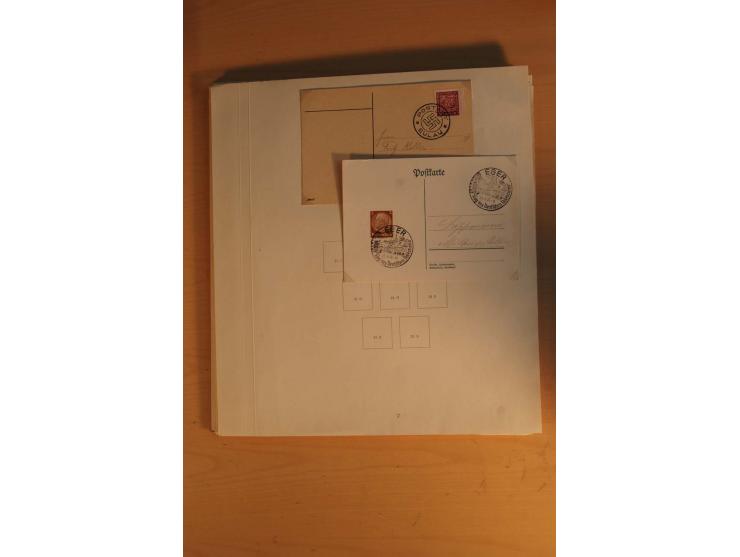 1938, umfangreiche, meist gestempelte und ungebrauchte Sammlung inkl. vielen Briefstücken, dabei bessere und kpl. Ausgaben, E