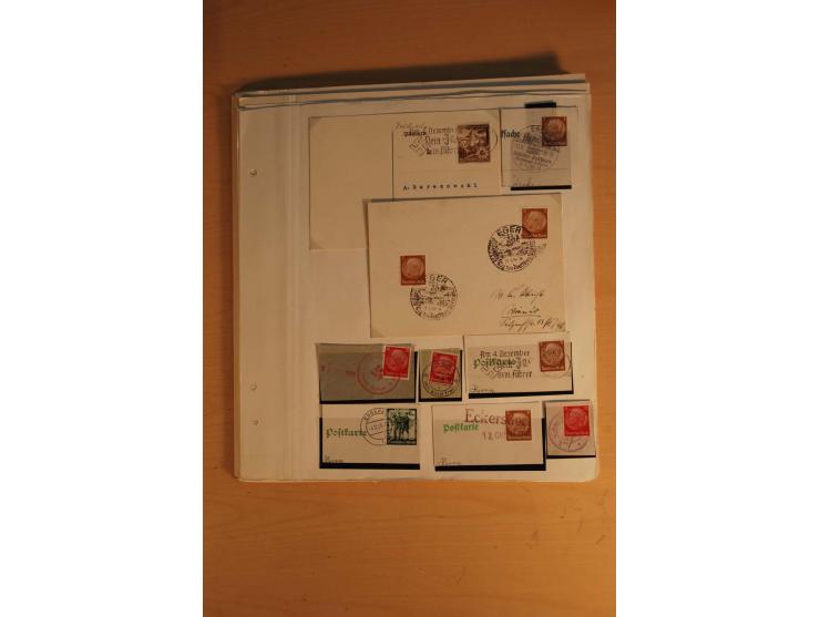 1938, umfangreiche, meist gestempelte und ungebrauchte Sammlung inkl. vielen Briefstücken, dabei bessere und kpl. Ausgaben, E