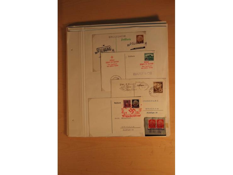 1938, umfangreiche, meist gestempelte und ungebrauchte Sammlung inkl. vielen Briefstücken, dabei bessere und kpl. Ausgaben, E
