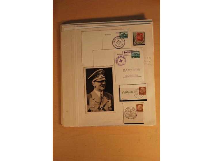 1938, umfangreiche, meist gestempelte und ungebrauchte Sammlung inkl. vielen Briefstücken, dabei bessere und kpl. Ausgaben, E