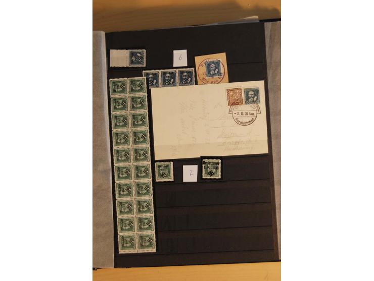 1938, Asch bis Rumburg, ungebrauchte, postfrische und gestempelte Sammlung mit einigen Briefen dabei diverse Befreiungsstempe