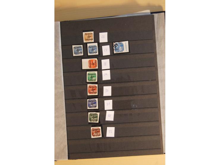 1938, Asch bis Rumburg, ungebrauchte, postfrische und gestempelte Sammlung mit einigen Briefen dabei diverse Befreiungsstempe