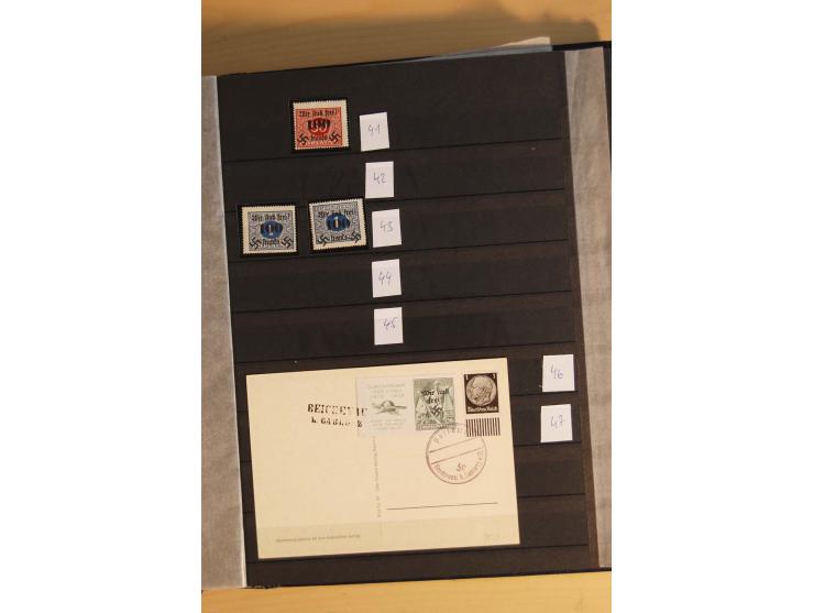 1938, Asch bis Rumburg, ungebrauchte, postfrische und gestempelte Sammlung mit einigen Briefen dabei diverse Befreiungsstempe