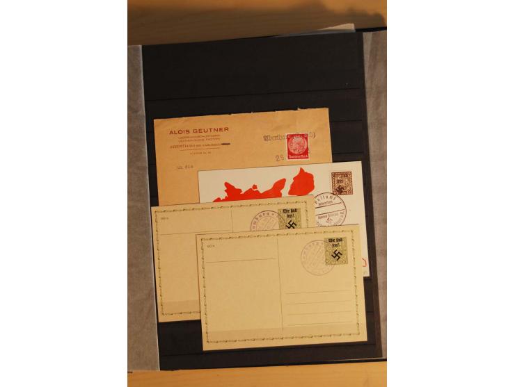 1938, Asch bis Rumburg, ungebrauchte, postfrische und gestempelte Sammlung mit einigen Briefen dabei diverse Befreiungsstempe