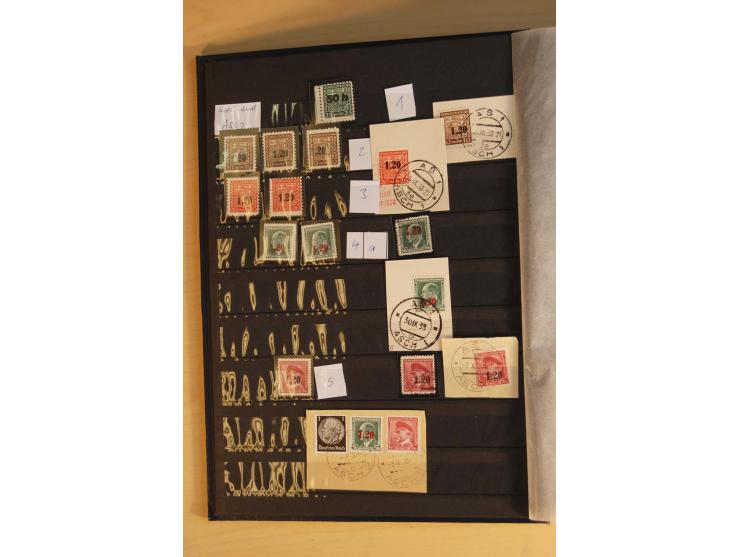 1938, Asch bis Rumburg, ungebrauchte, postfrische und gestempelte Sammlung mit einigen Briefen dabei diverse Befreiungsstempe