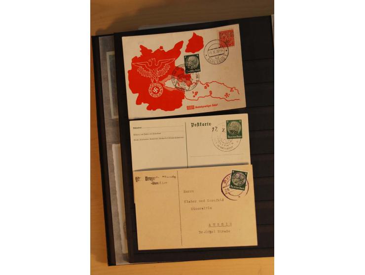 1938, Asch bis Rumburg, ungebrauchte, postfrische und gestempelte Sammlung mit einigen Briefen dabei diverse Befreiungsstempe