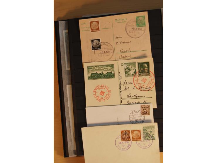 1938, Asch bis Rumburg, ungebrauchte, postfrische und gestempelte Sammlung mit einigen Briefen dabei diverse Befreiungsstempe