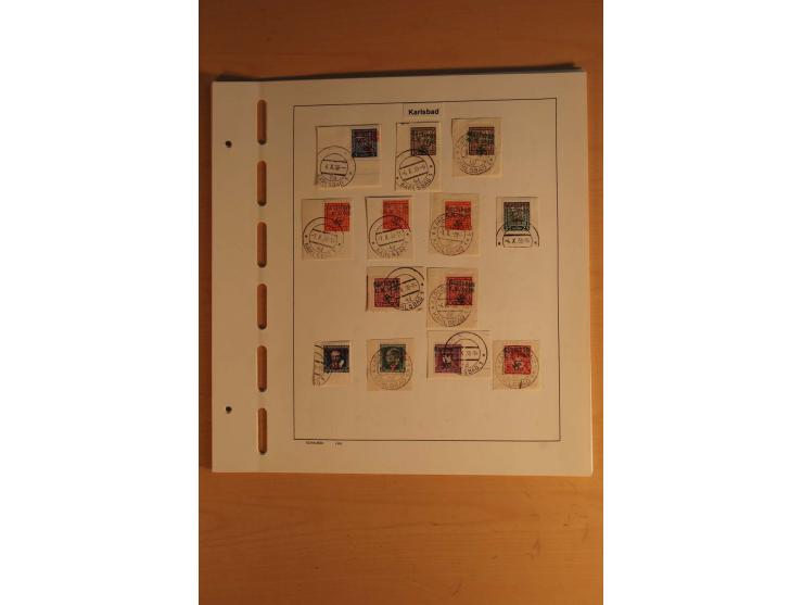 1938, gestempelte Zusammenstellung mit mittleren Werten, viele Briefstücke, teils Altsignaturen