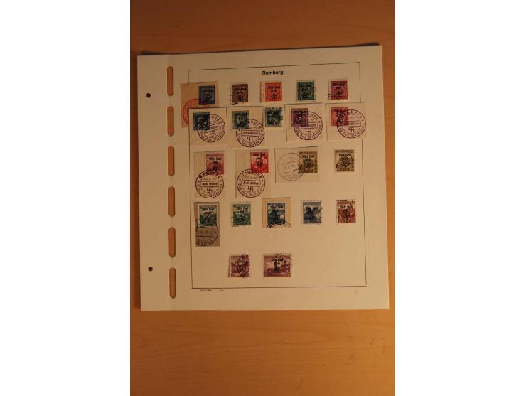 1938, gestempelte Zusammenstellung mit mittleren Werten, viele Briefstücke, teils Altsignaturen