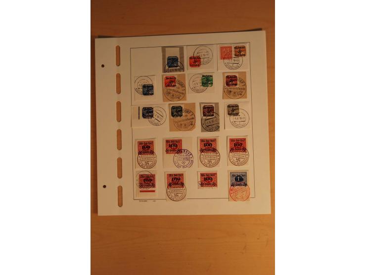 1938, gestempelte Zusammenstellung mit mittleren Werten, viele Briefstücke, teils Altsignaturen