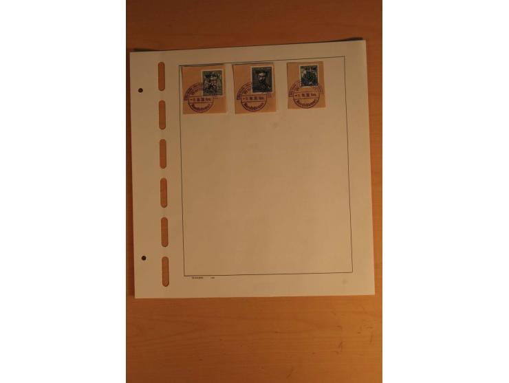 1938, gestempelte Zusammenstellung mit mittleren Werten, viele Briefstücke, teils Altsignaturen