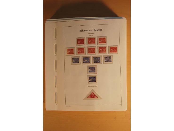 1939/45, umfangreiche postfrische und ungebrauchte Sammlung im Vordruckalbum mit vielen kompletten und besseren Ausgaben, etl