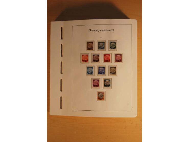 1939/45, umfangreiche postfrische und ungebrauchte Sammlung im Vordruckalbum mit vielen kompletten und besseren Ausgaben, etl