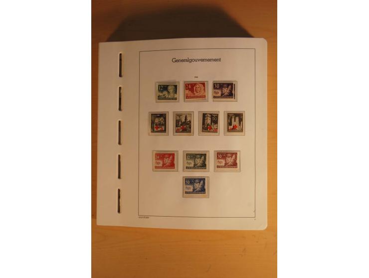 1939/45, umfangreiche postfrische und ungebrauchte Sammlung im Vordruckalbum mit vielen kompletten und besseren Ausgaben, etl
